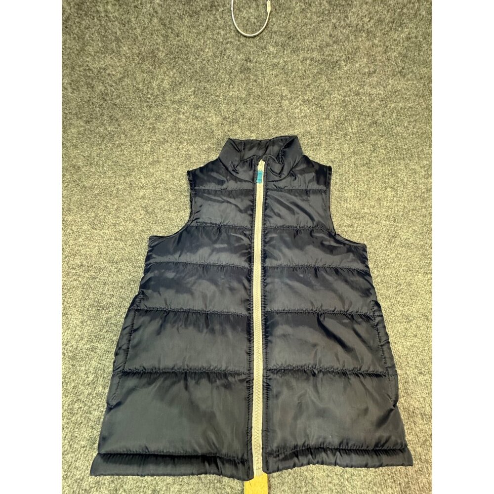 OshKosh Bgosh Kids Puffer Vest Size 10 Navy Blue Polyester Sleeveless Winter Out